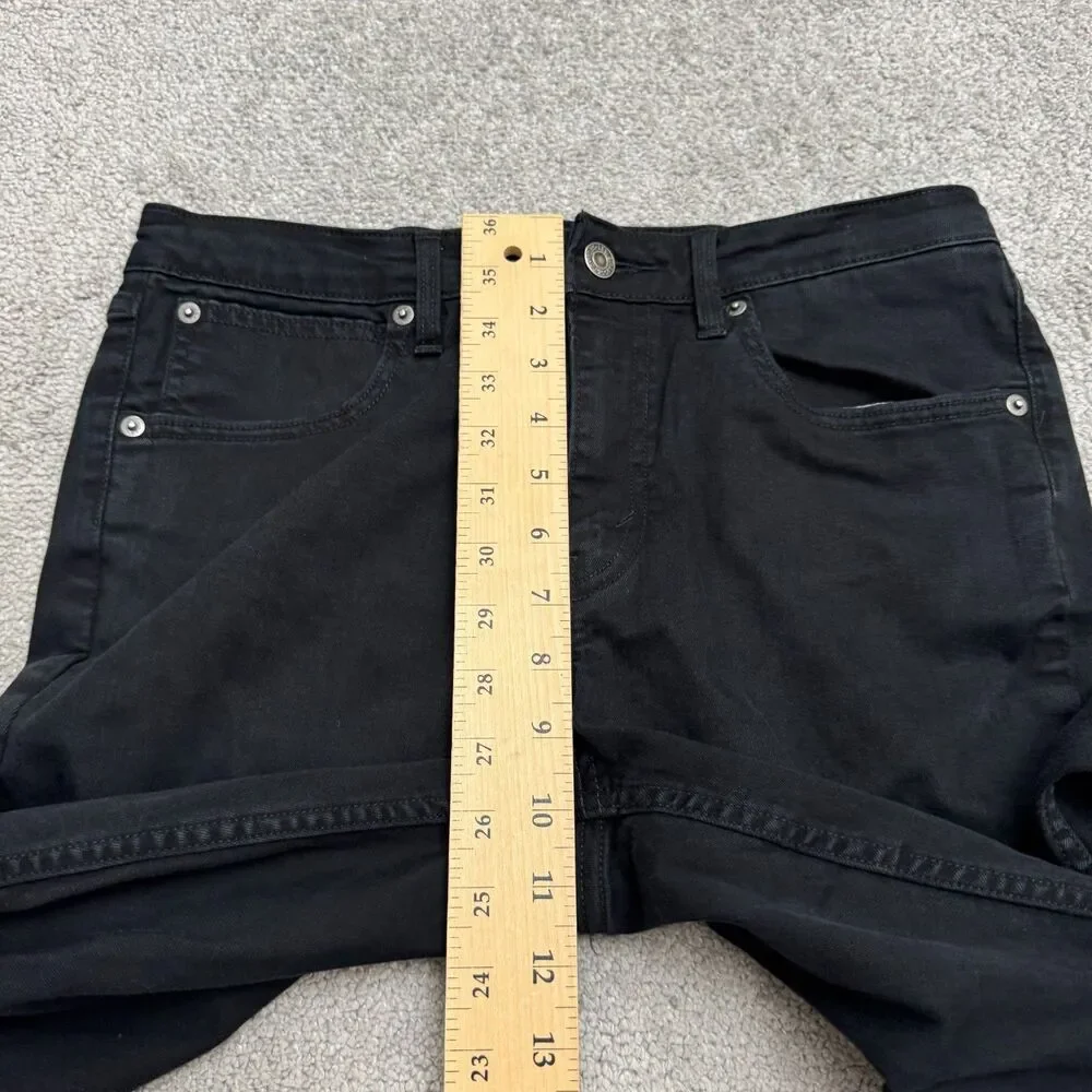 Levi's 512 Slim Fit Taper Flex Denim Jeans Womens 30x32 Black Cotton Stretch